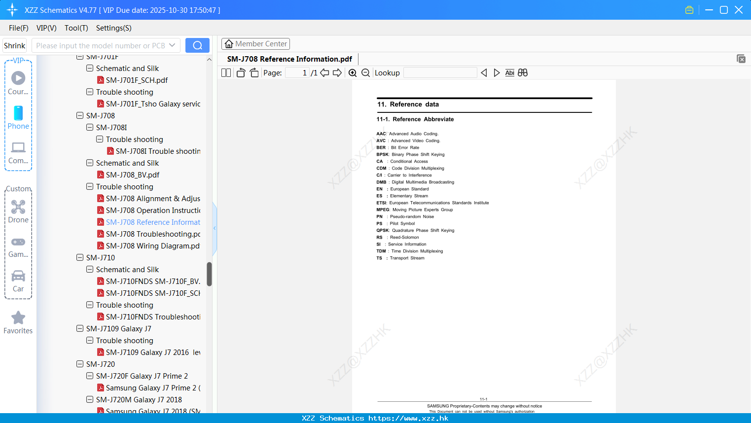 Samsung SM-J708 Reference Information